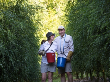 Fingerlime farmers Richard and Rochelle Deaker at McLean's Ridges. Sheryl Rennie of Australian Fingerlime Caviar - among lemon myrtle and Davidson Plum trees
