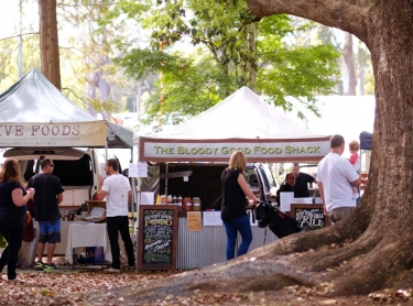 Sample food festival at Bangalow NSW - a venue for providors to show their wares - native foods