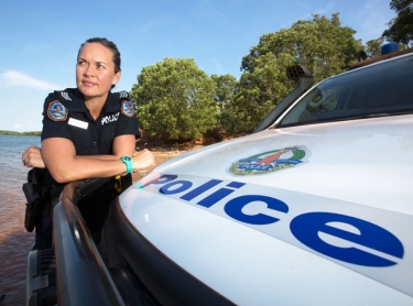 Sgt Renae McGarvie is one of three policewomen stationed at Bathurst Island - she works closely with the Indigenous people to maintain law and safety on the Tiwi Islands
